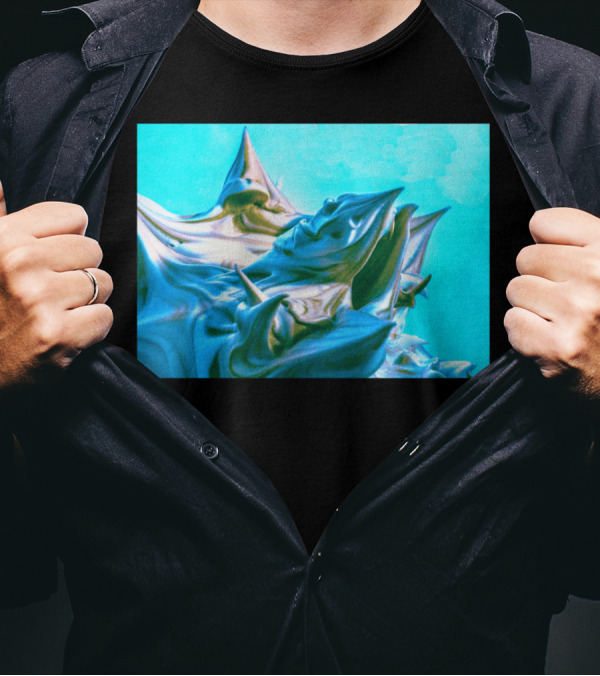 Foam Glacier Peaks In Surreal Turquoise Hues T-Shirt