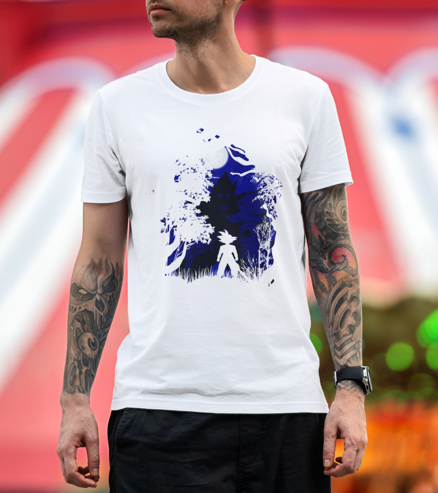 BATTLE IN THE NIGHT UNDER FULL MOON WITH DARK FOREST T-Shirt