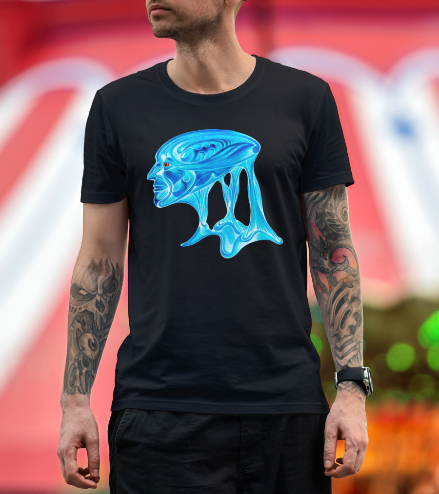 Digital Nomad Blue Engine Visage Transformation T-Shirt