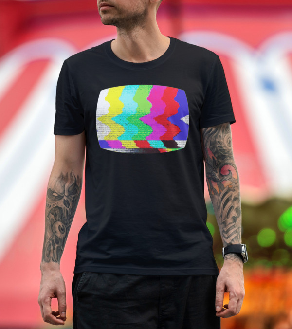 No Signal Color Bars Static Television Display T-Shirt