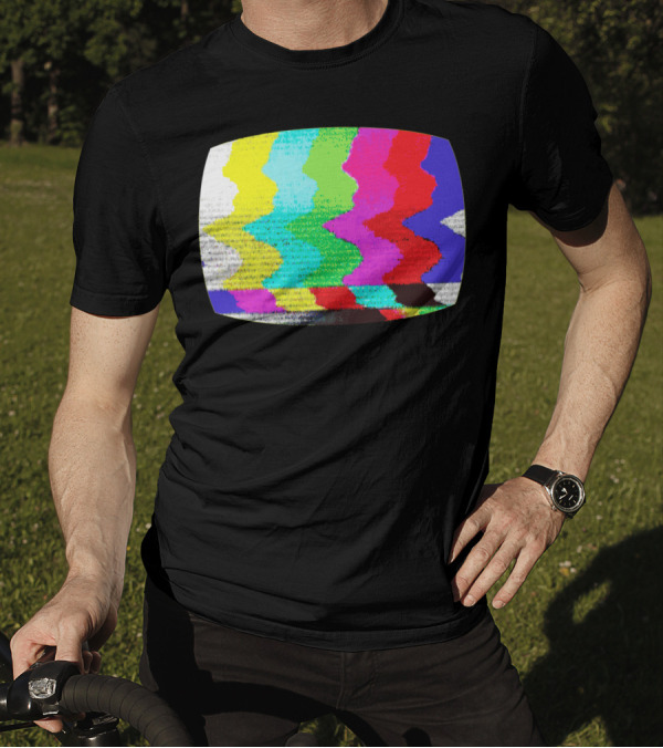 No Signal Color Bars Static Television Display T-Shirt