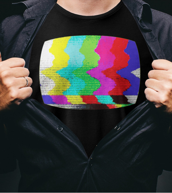No Signal Color Bars Static Television Display T-Shirt