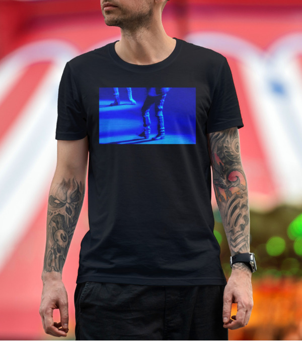 Premium T-Shirt: Blue Tap Dance Fine Movement Performance Scene T-Shirt Blue Tap Dance Fine Movement Performance Scene T-Shirt