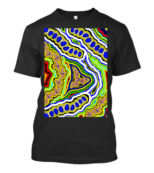 Aboriginal Art Authentic Emu Dream Vibrant Tribal T-Shirt