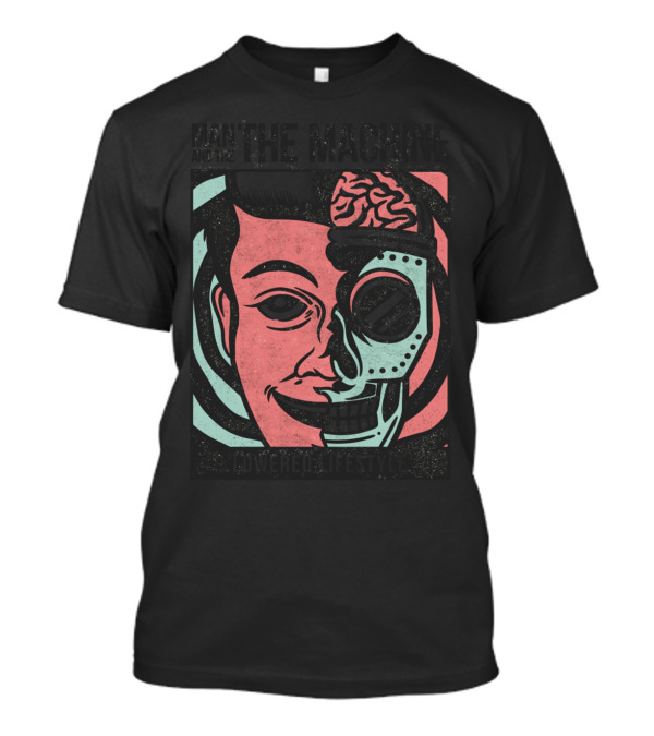 Man And The Machine Brain Mechanics Duality T-Shirt