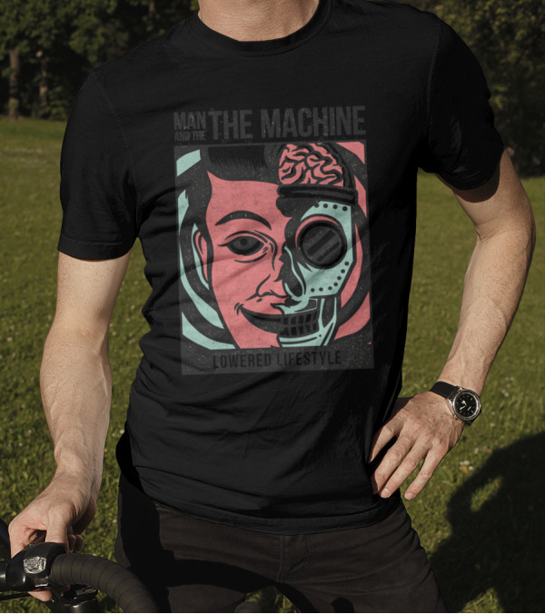 Man And The Machine Brain Mechanics Duality T-Shirt