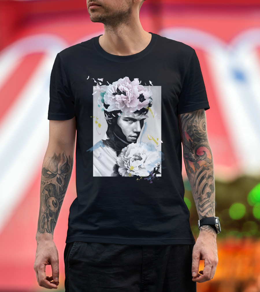 Man Flowers Peonies T-Shirt