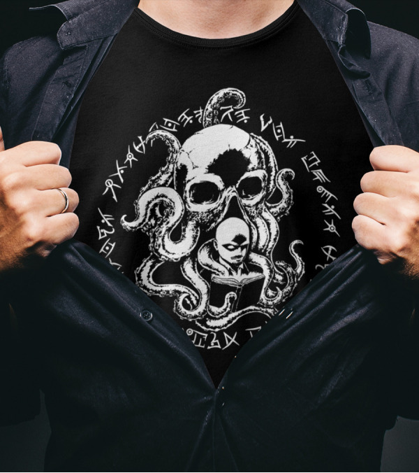 Do Not Read From The Book Eldritch Skull Tentacles Symbolism T-Shirt