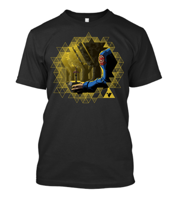 Hero Of Time Chronicles: Geometric Sword Quest Fusion T-Shirt