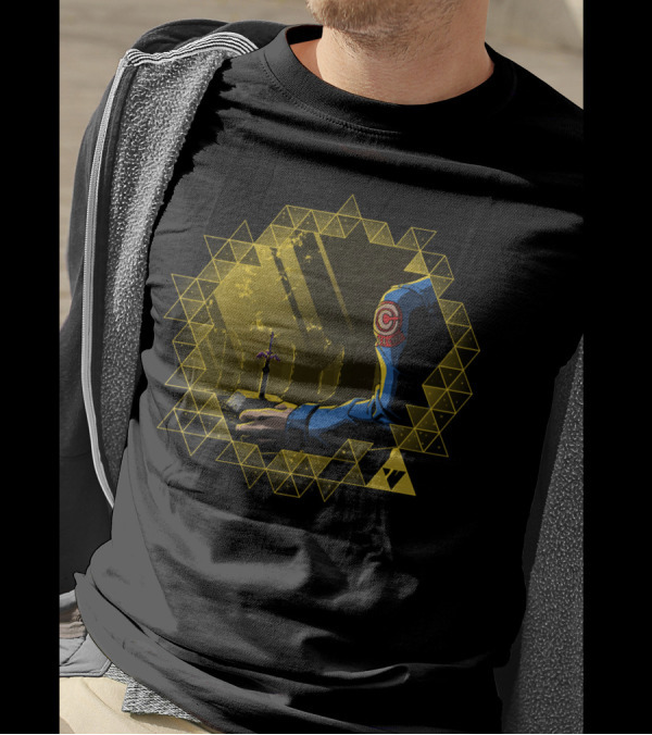 Hero Of Time Chronicles: Geometric Sword Quest Fusion T-Shirt