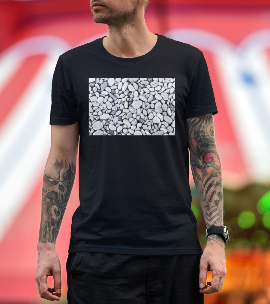 Beach Pebbles Natural Stone Texture T-Shirt
