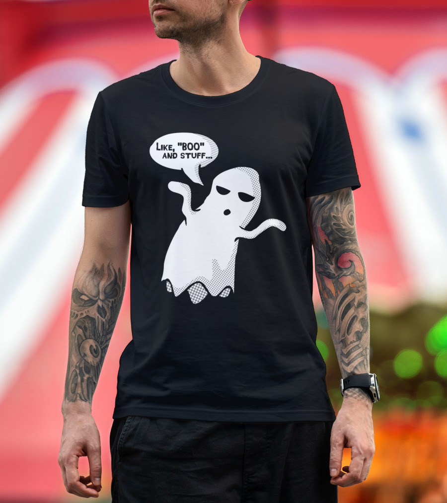 Like BOO And Stuff Ghost Speech Bubble T-Shirt