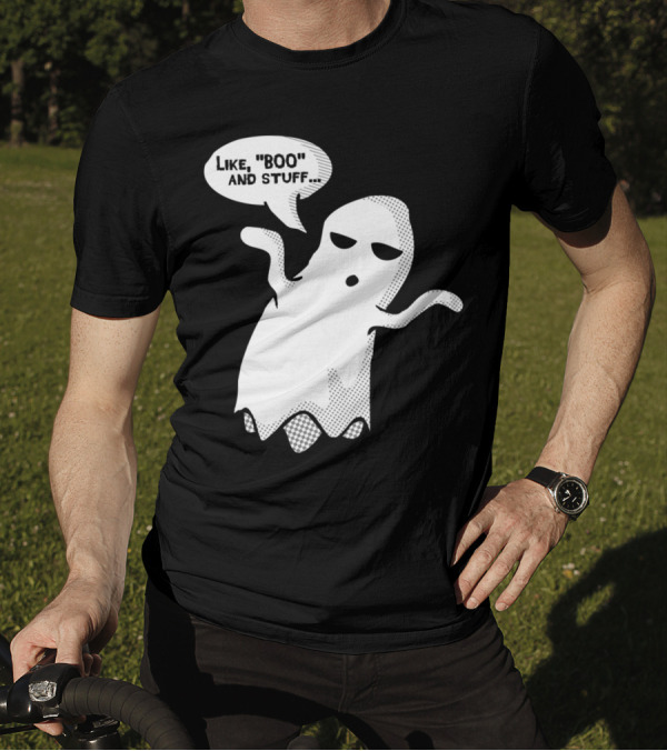 Like BOO And Stuff Ghost Speech Bubble T-Shirt