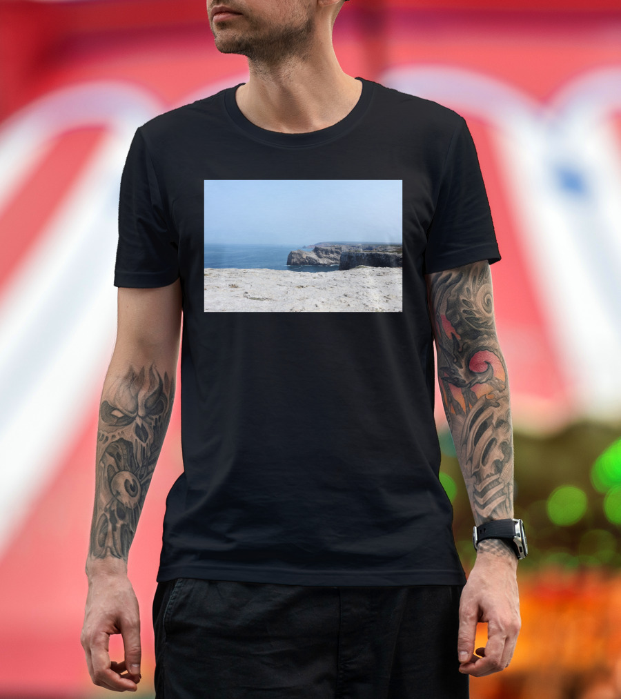 Beaches Rocks Coastal Cliffs and Ocean View T-Shirt
