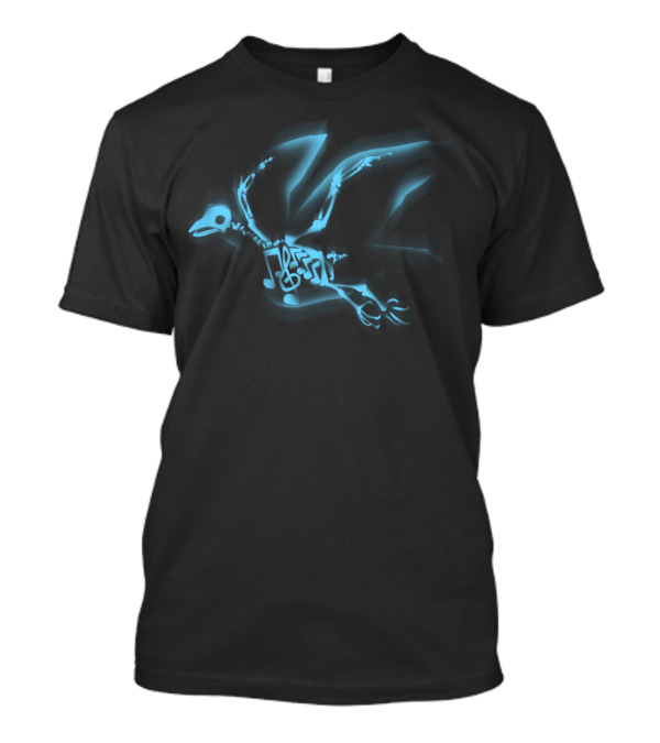 From Inside Music Notes Glowing Bird Skeleton T-Shirt