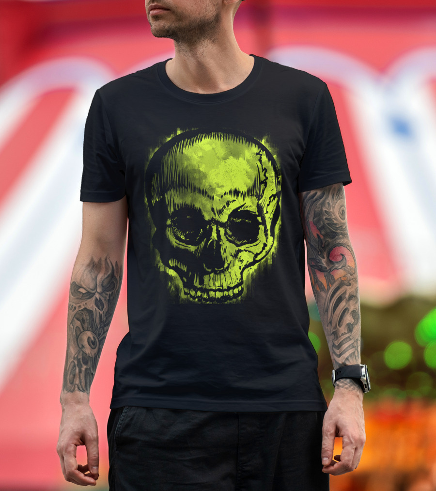 Retro Skull Neon Grunge Fusion T-Shirt