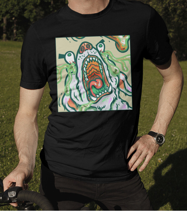 Dog In Cube Psychedelic Vomit T-Shirt