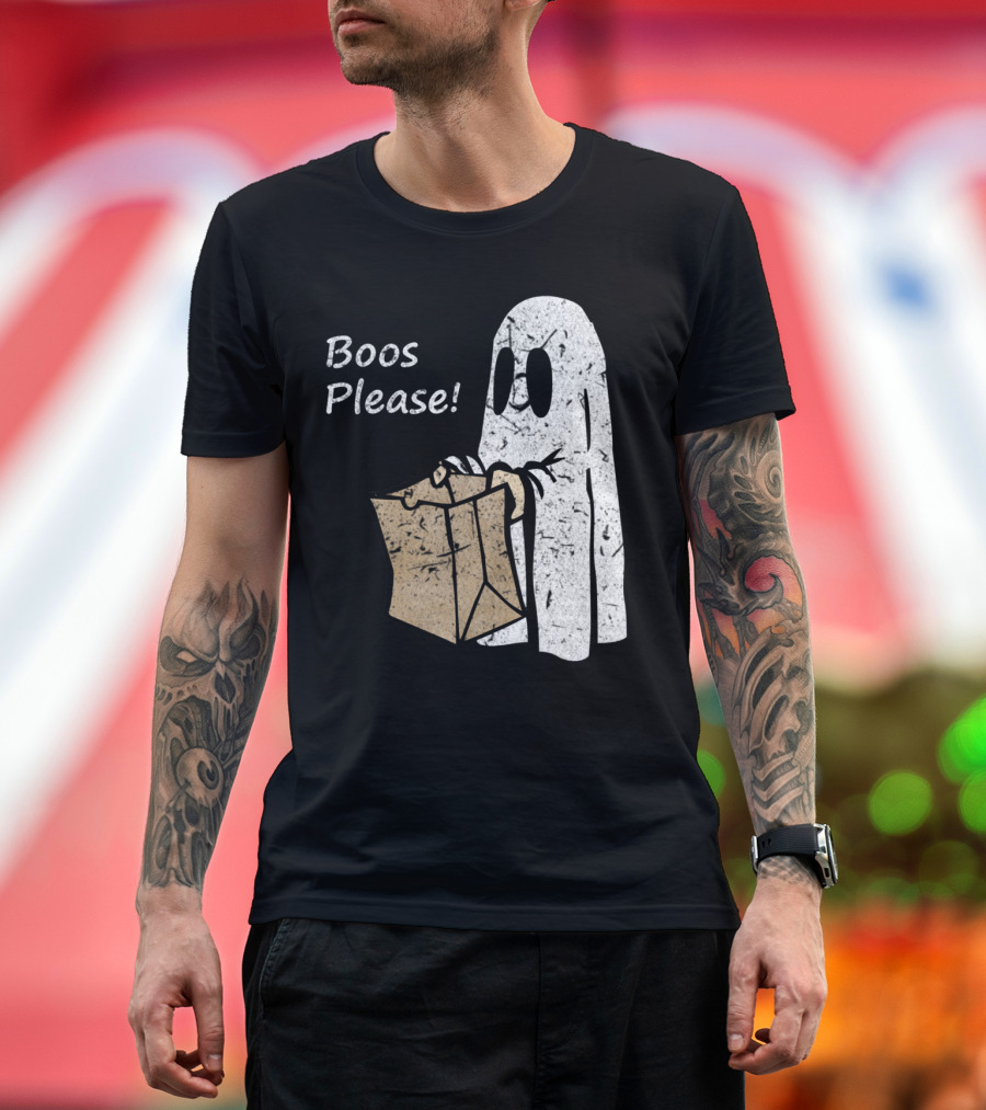 Boos Please Vintage Halloween Ghost Trick-or-Treating T-Shirt
