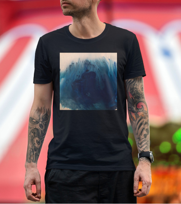 Premium T-Shirt: Aqua Ball Ocean Wave Blue Abstract T-Shirt Aqua Ball Ocean Wave Blue Abstract T-Shirt