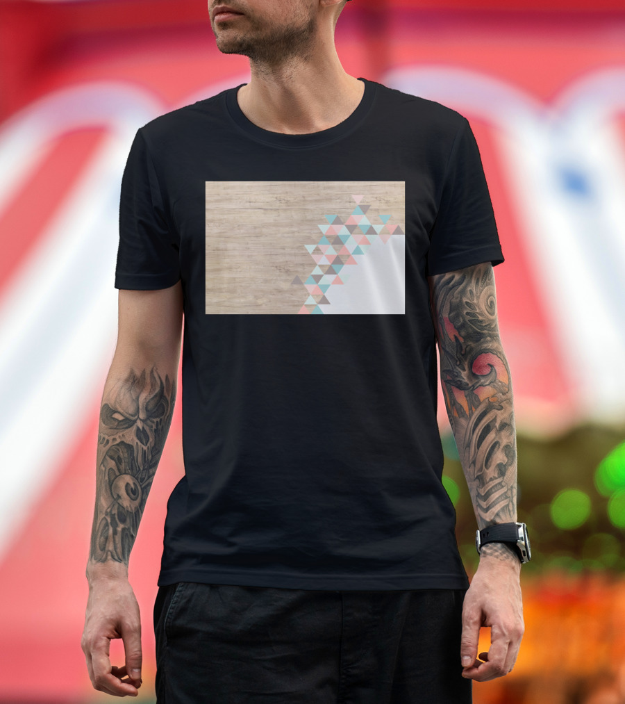 Archiwoo Triangular Pattern Geometric T-Shirt