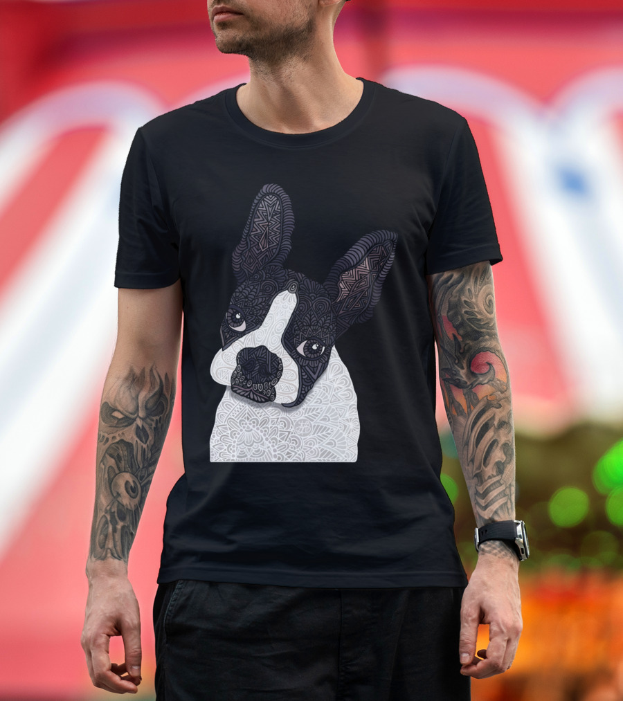 Boston Terrier Mya Mandala T-Shirt