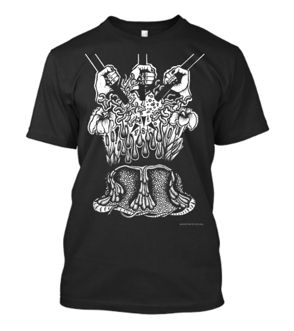 Botanical Three Of Swords Art By Marcos Mionko T-Shirt