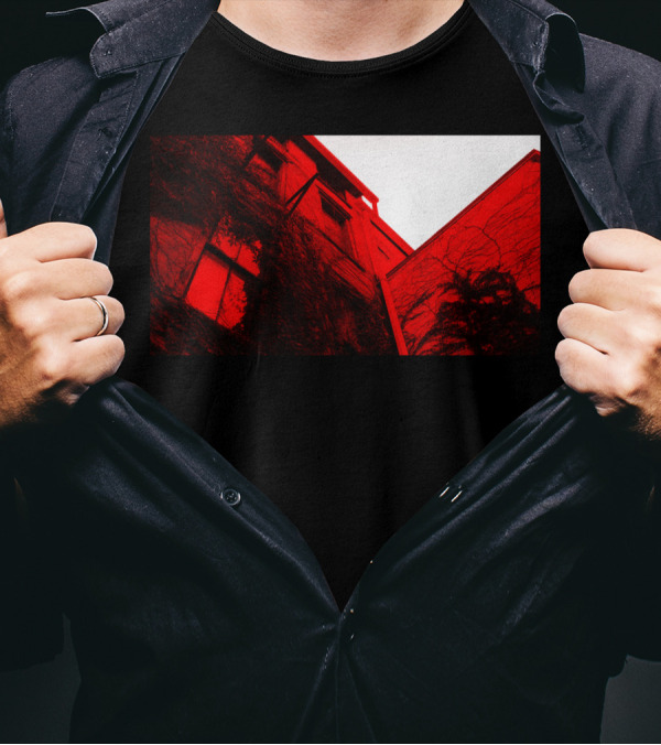 Beat The White With The Red Structure Building Facade Contrast T-Shirt