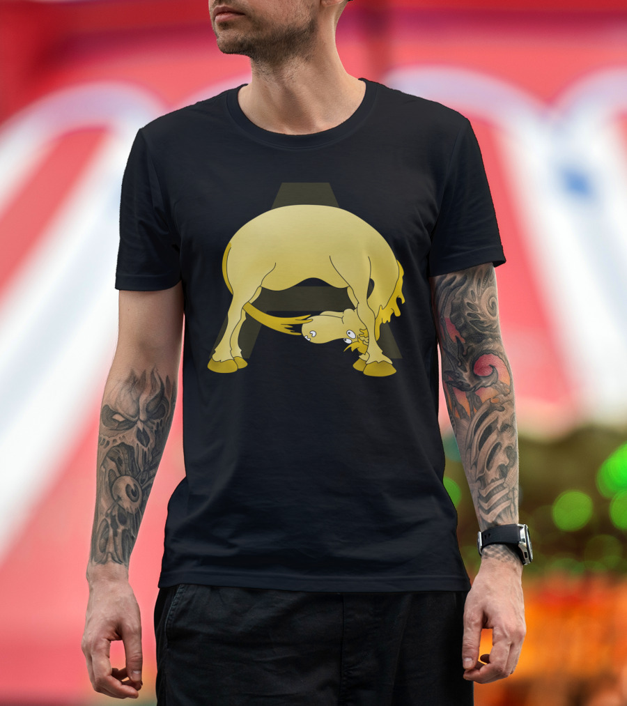 Cartoon Pony Monogram Letter A T-Shirt