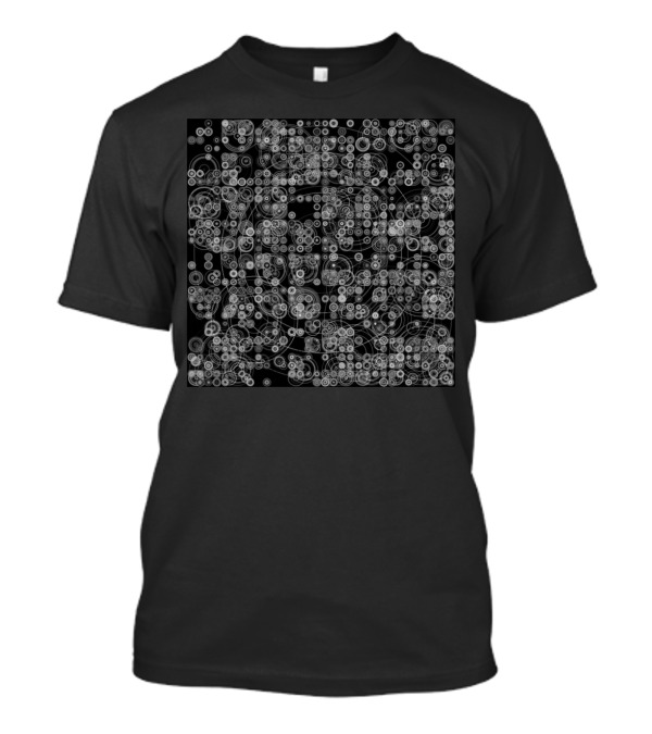 Test Quadrature Complex Patterns On Black Compu T-Shirt
