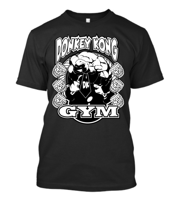 Donkey Kong DK Gym Fitness Weightlifting Barrels T-Shirt
