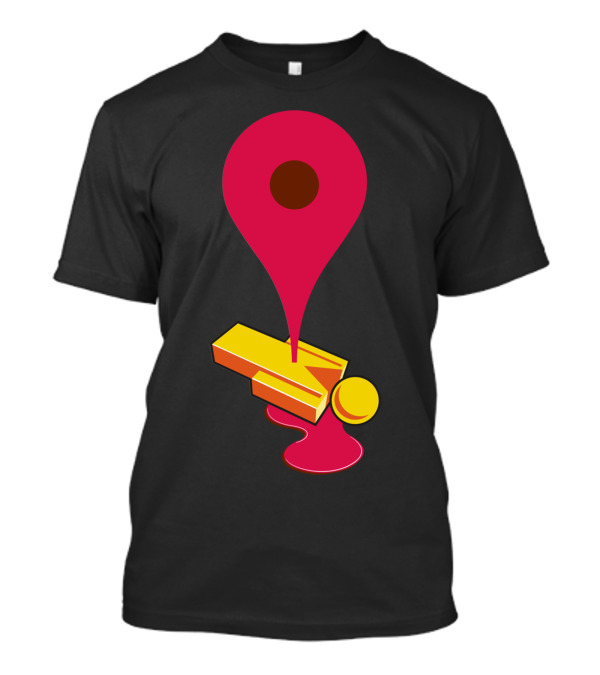 You Arrrgh Here Map Pin Design With Bold Colors T-Shirt