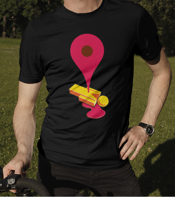 You Arrrgh Here Map Pin Design With Bold Colors T-Shirt