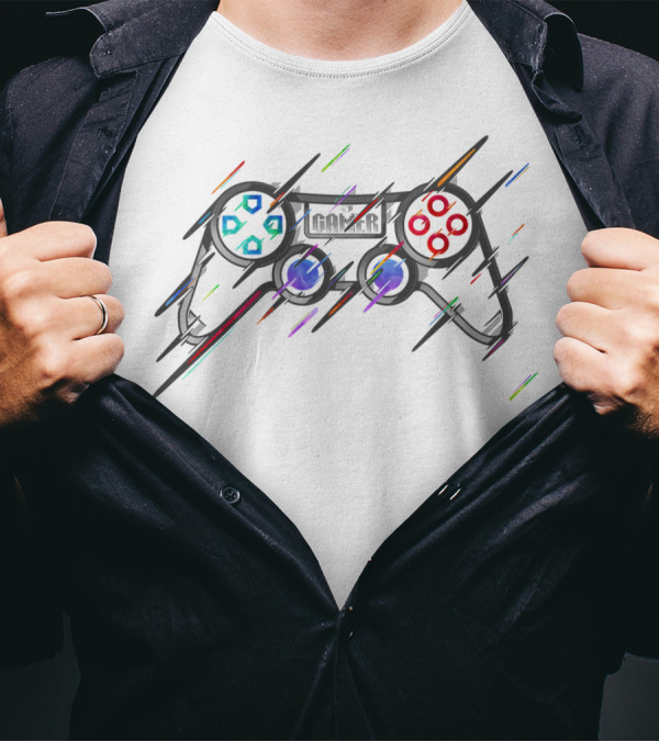 GAME Controller Retro Style PlayStation T-Shirt
