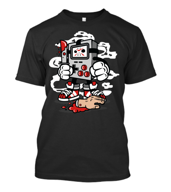 GAME OVER Retro Handheld Console With Knife And Severed Hand T-Shirt