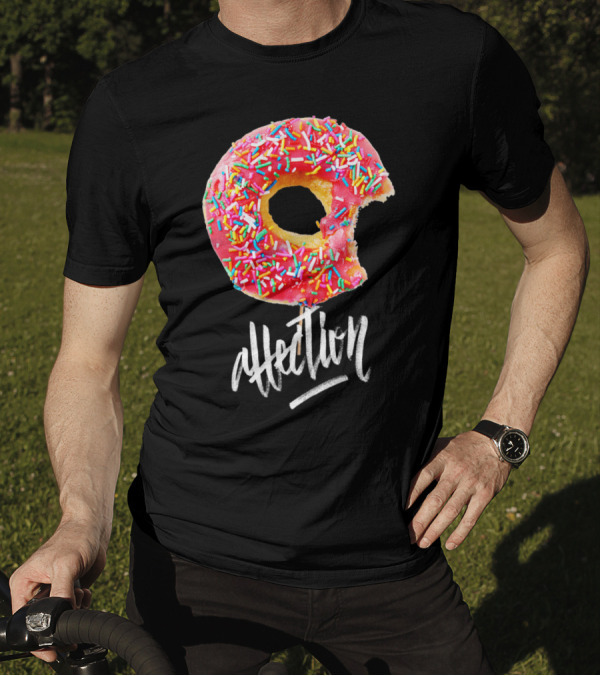 Affection Sprinkled Donut With Bite Taken Out T-Shirt