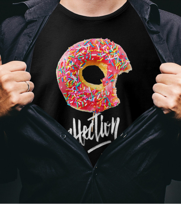 Affection Sprinkled Donut With Bite Taken Out T-Shirt