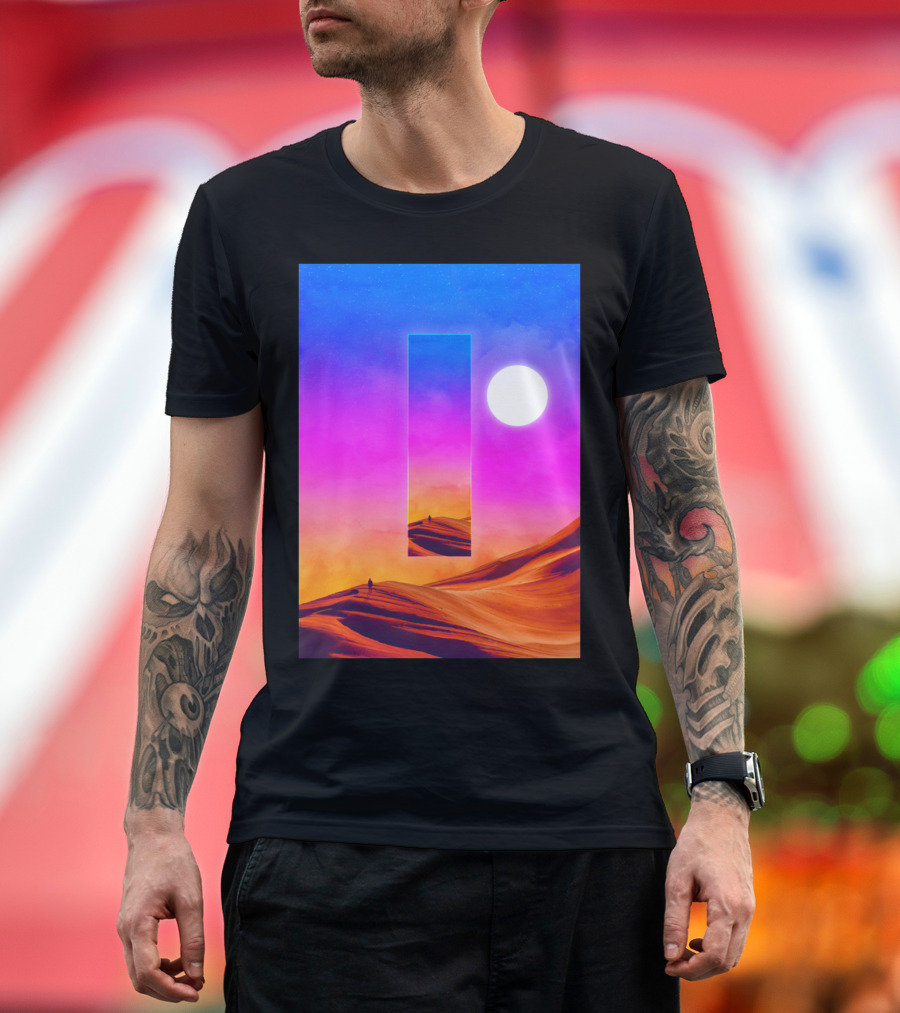 That Which Precedes Everything Full Desert Surreal Sunset Rectangular Portal T-Shirt