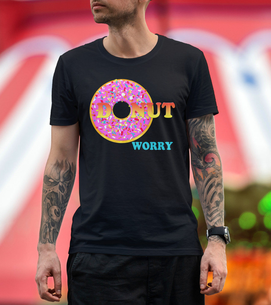 Donut Worry Sprinkles Pink Frosting T-Shirt