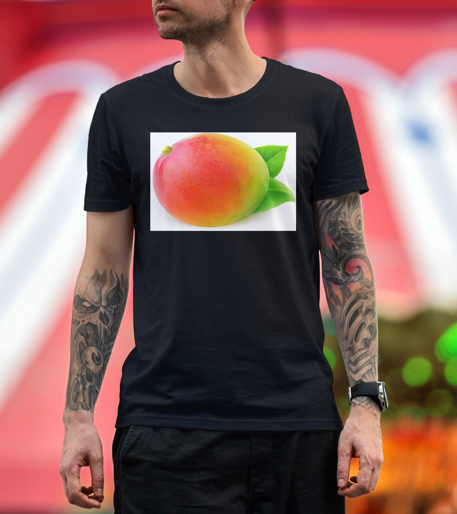 Mango Fruit With Green Leaves T-Shirt