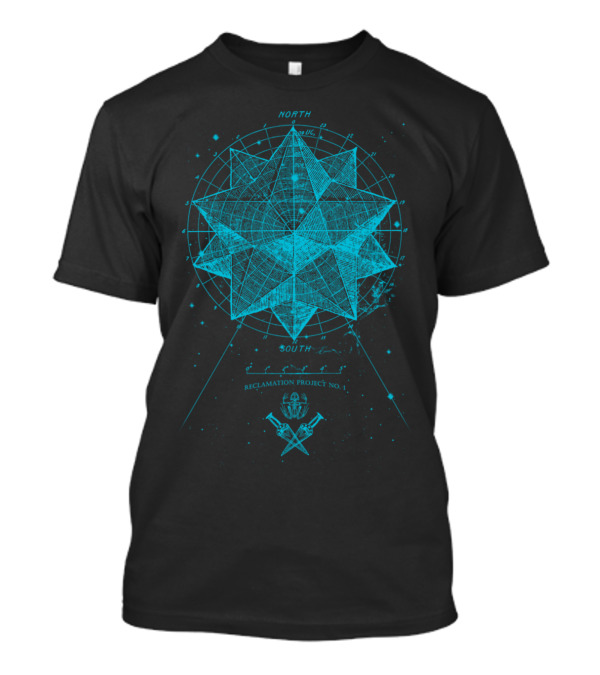 Map To Nowhere Reclamation Project No. 1 Compass Star North South T-Shirt