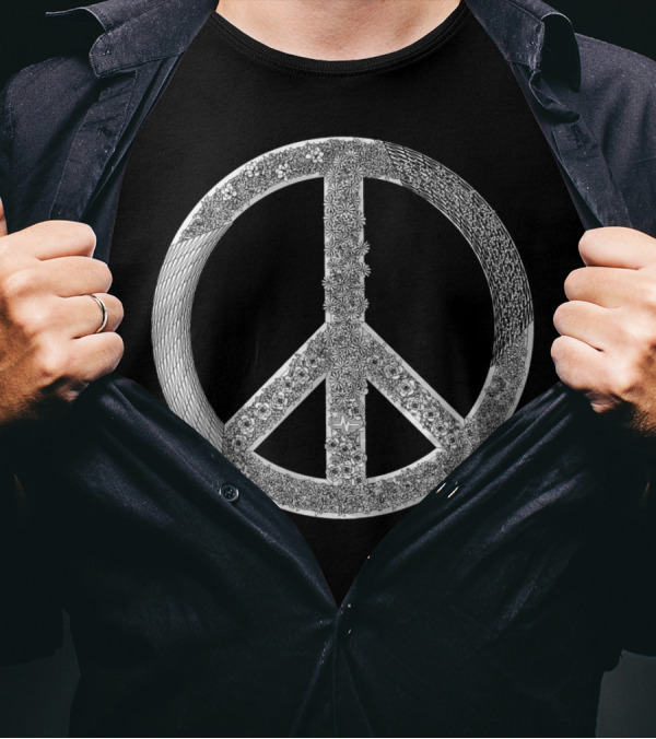 Generative Peace Intricate Floral Peace T-Shirt