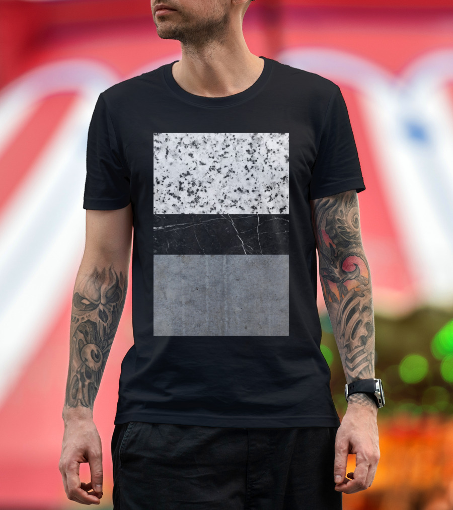 Marble Granite and Concrete Abstract Textured Layers T-Shirt