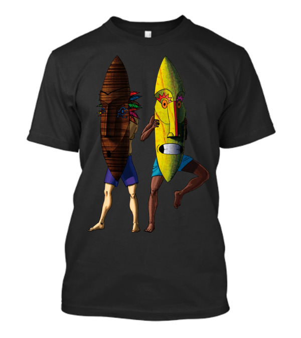 Mask Simetry Wooden And Colorful Tribal Faces By Hidden T-Shirt