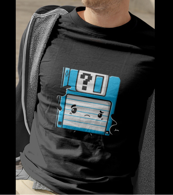 My Brain Can Only Store 1.44MB Of Data Floppy Disk T-Shirt
