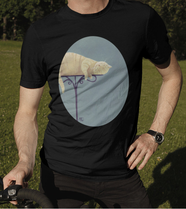 Cat Relaxed On Table Edge T-Shirt