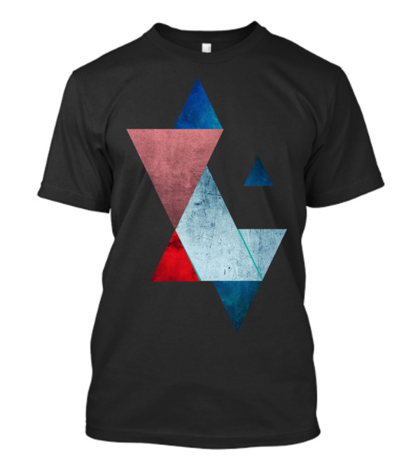 Geometric Triangle Ven Abstract Multi-Color Shape T-Shirt