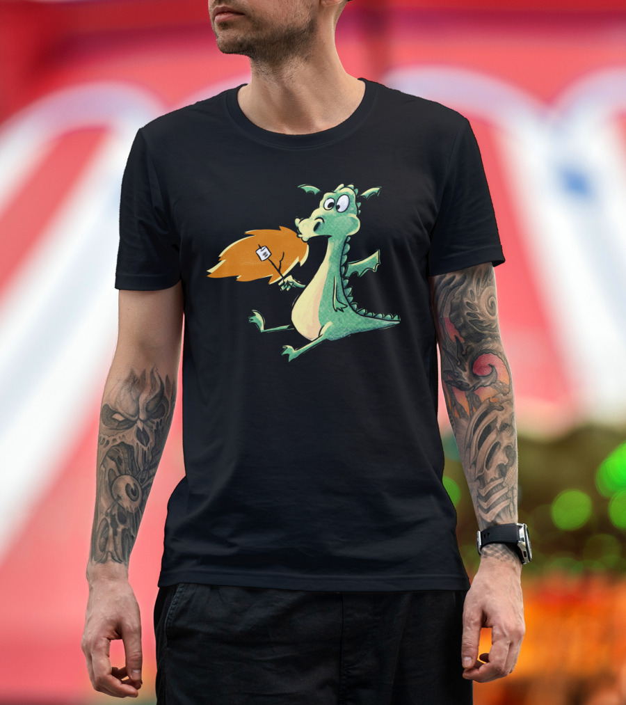 Dragon Roasting Marshmallow with Fiery Breath T-Shirt