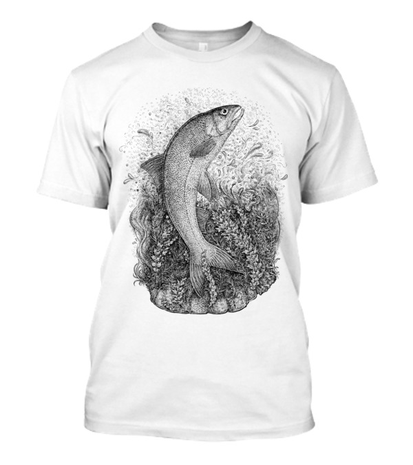 Asp The Knight Fish Chess Series Inked Illustrations Of Aquatic Majesty T-Shirt