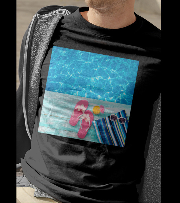 My Viewpoint On Life Poolside Relaxation With Flip-Flops Sunglasses And Towel T-Shirt