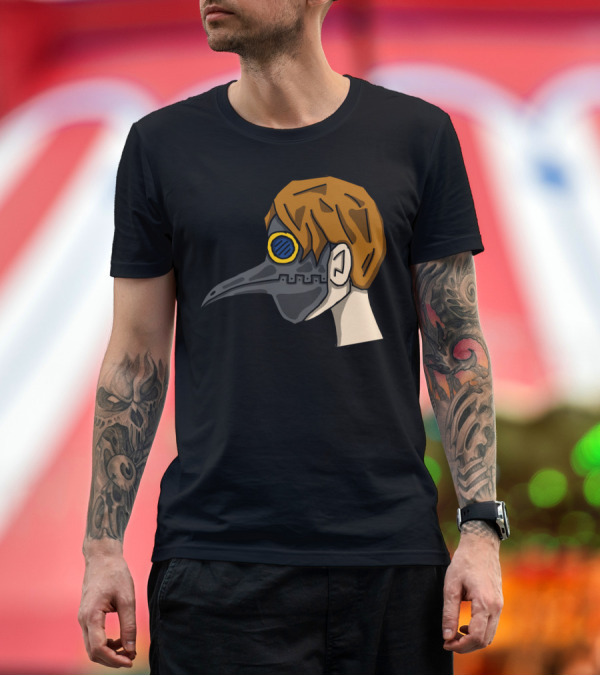 Premium T-Shirt: Doctor Della Peste Mask Brown Hair Blue Goggle Side View T-Shirt Doctor Della Peste Mask Brown Hair Blue Goggle Side View T-Shirt
